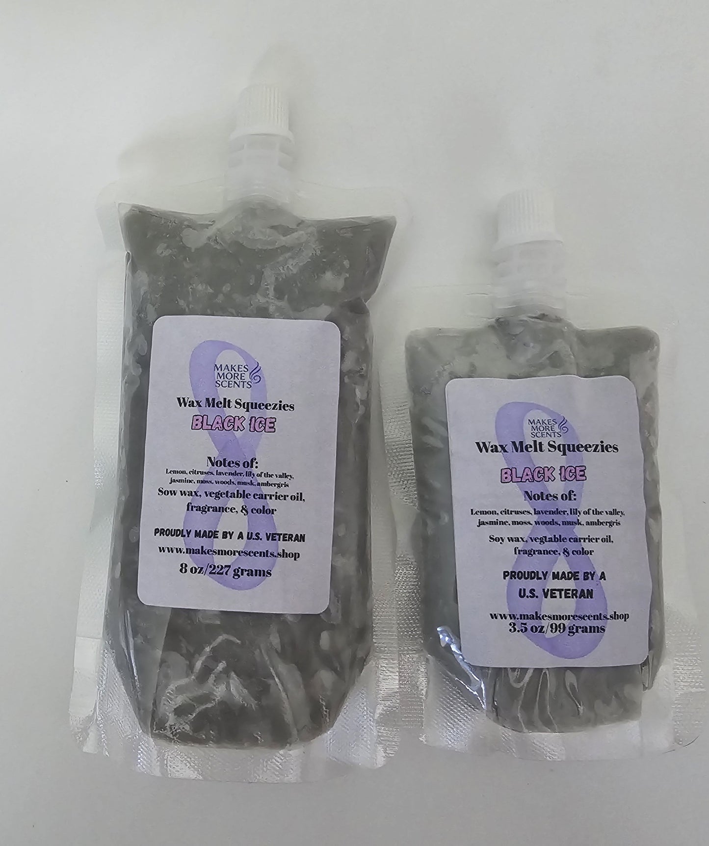 Black Ice Wax Melt Squeezies