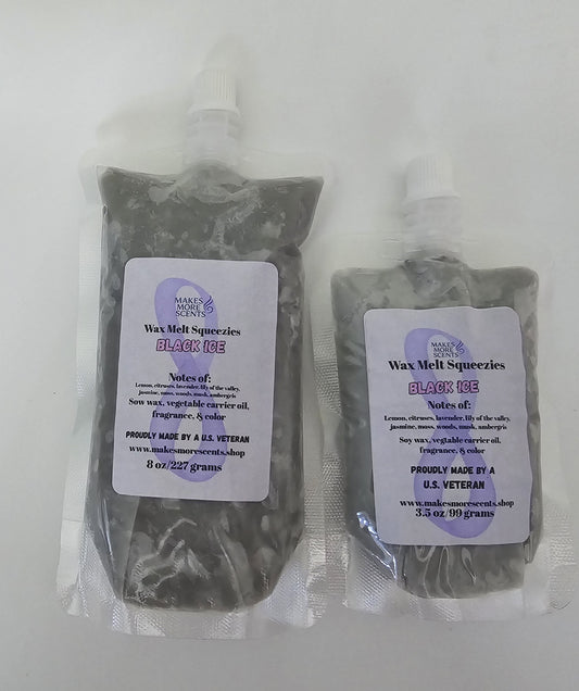Black Ice Wax Melt Squeezies