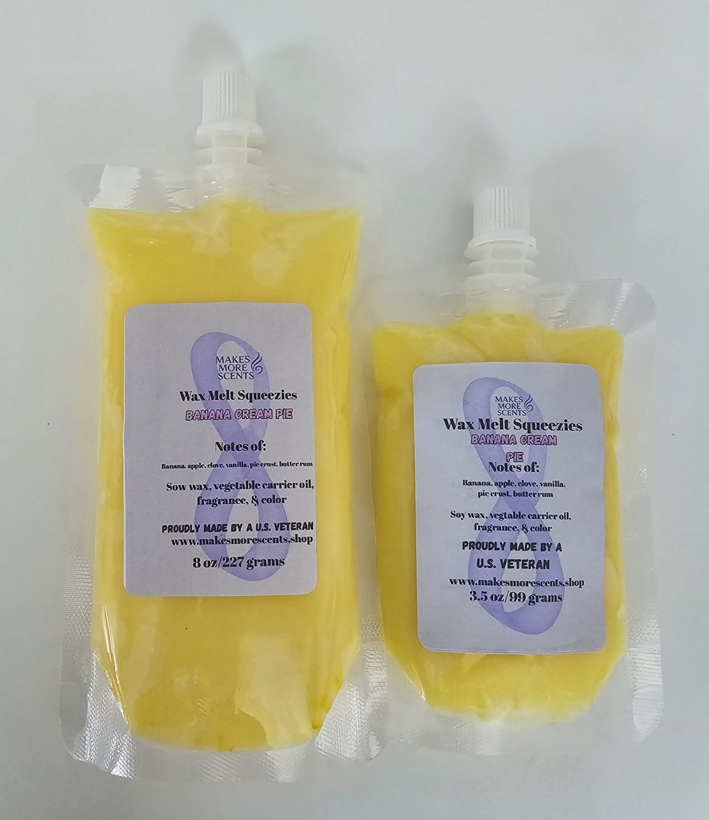 Banana Cream Pie Wax Melt Squeezies