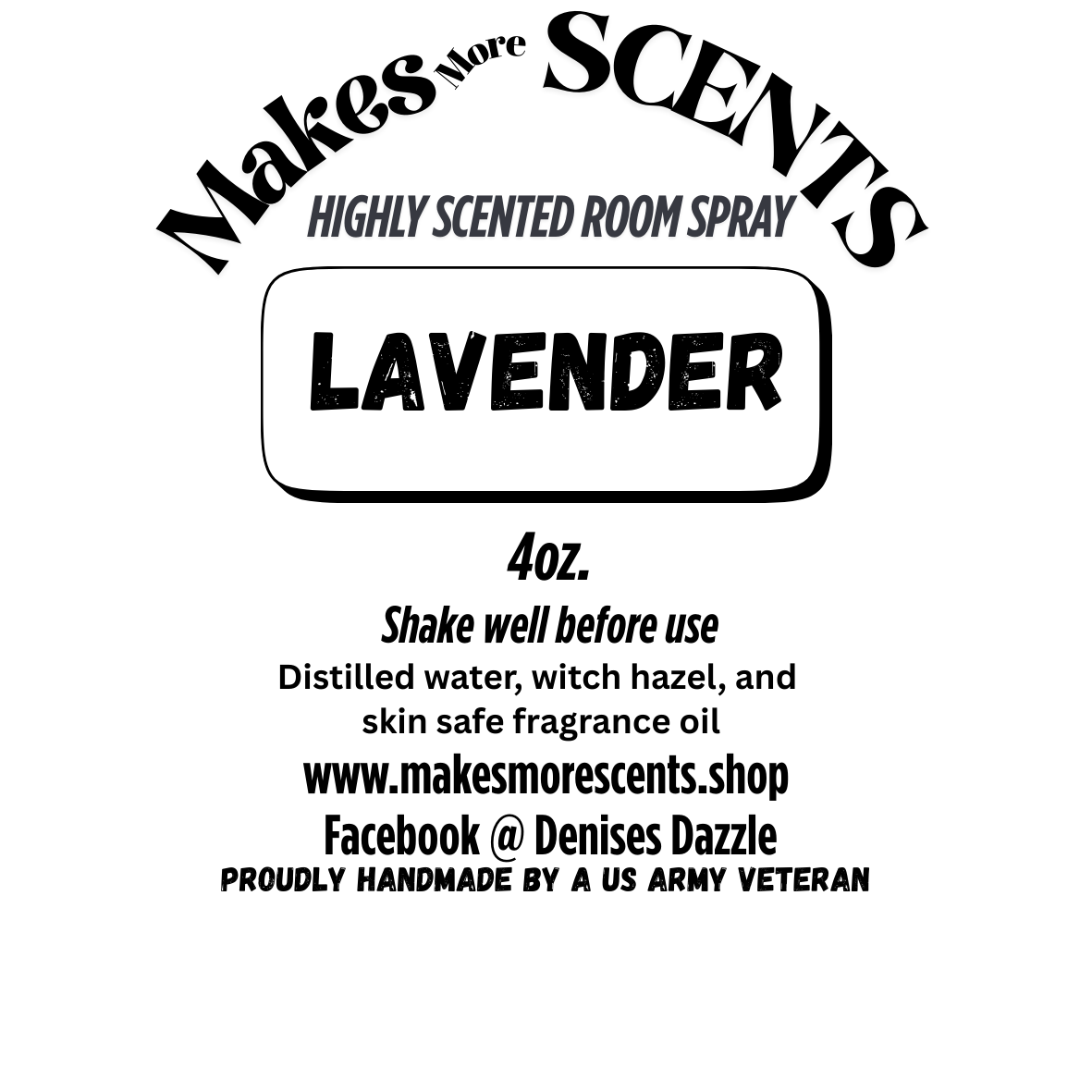 Lavender Highly Scented Room Spray - 4oz