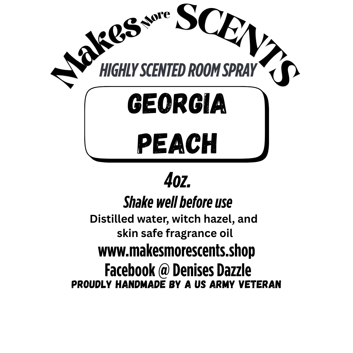 Georgia Peach Highly Scented Room Spray - 4oz