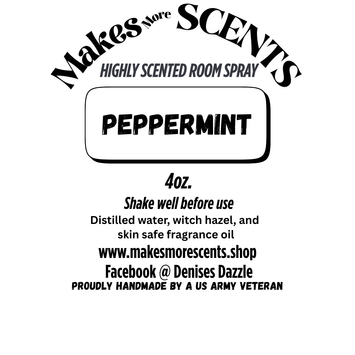 Peppermint Highly Scented Room Spray - 4oz