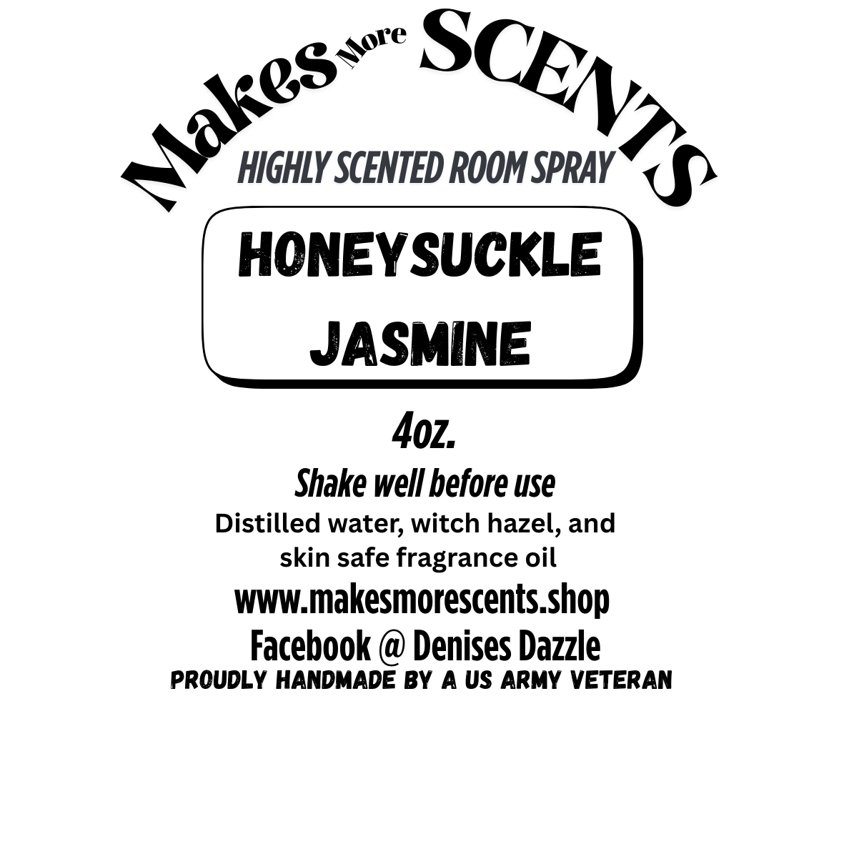 Honeysuckle Jasmine Highly Scented Room Spray - 4oz