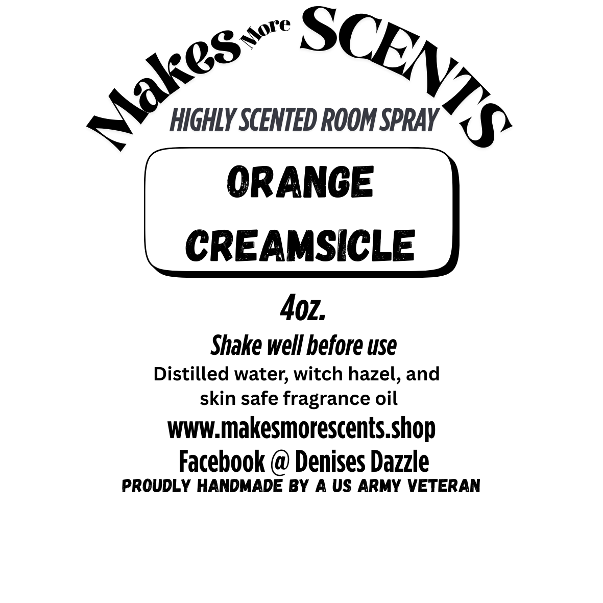 Orange Creamsicle Highly Scented Room Spray - 4oz