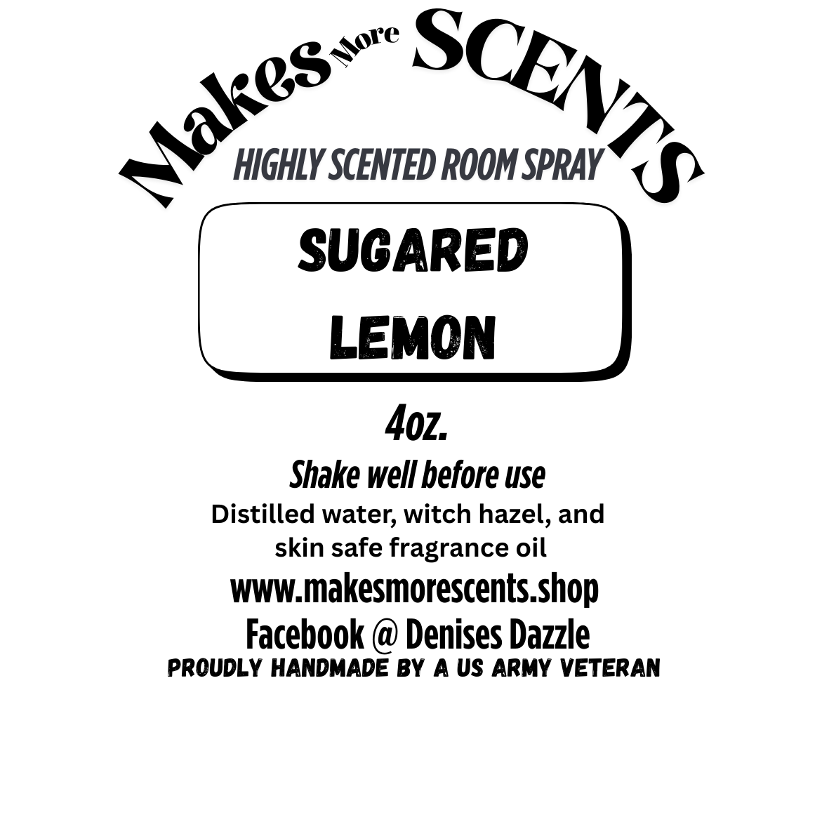 Sugared Lemon Highly Scented Room Spray - 4oz