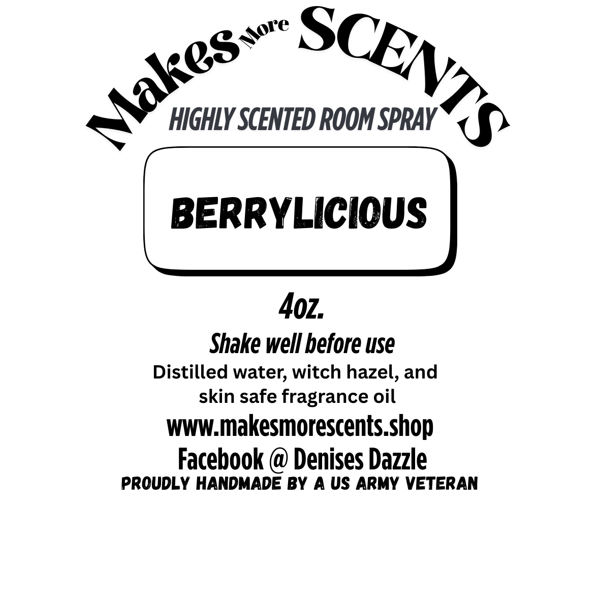 Berrylicious Highly Scented Room Spray - 4oz