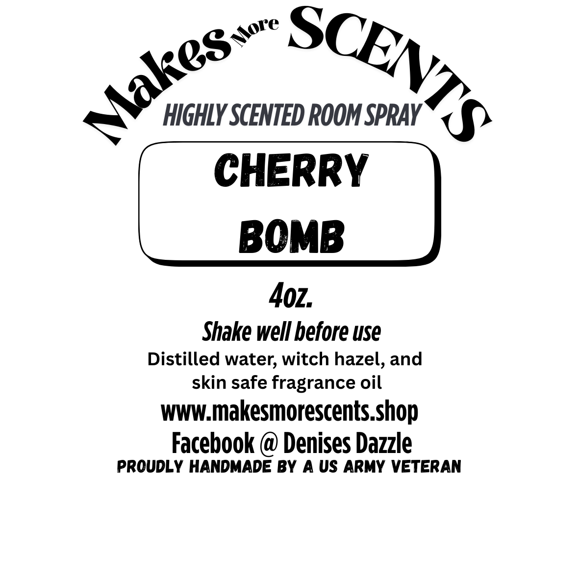 Cherry Bomb Highly Scented Room Spray - 4oz