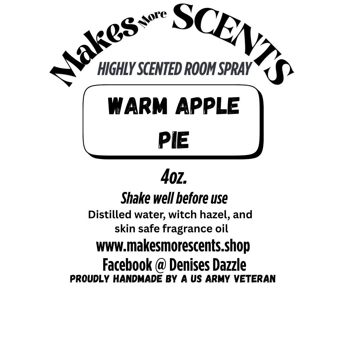 Warm Apple Pie Highly Scented Room Spray - 4oz