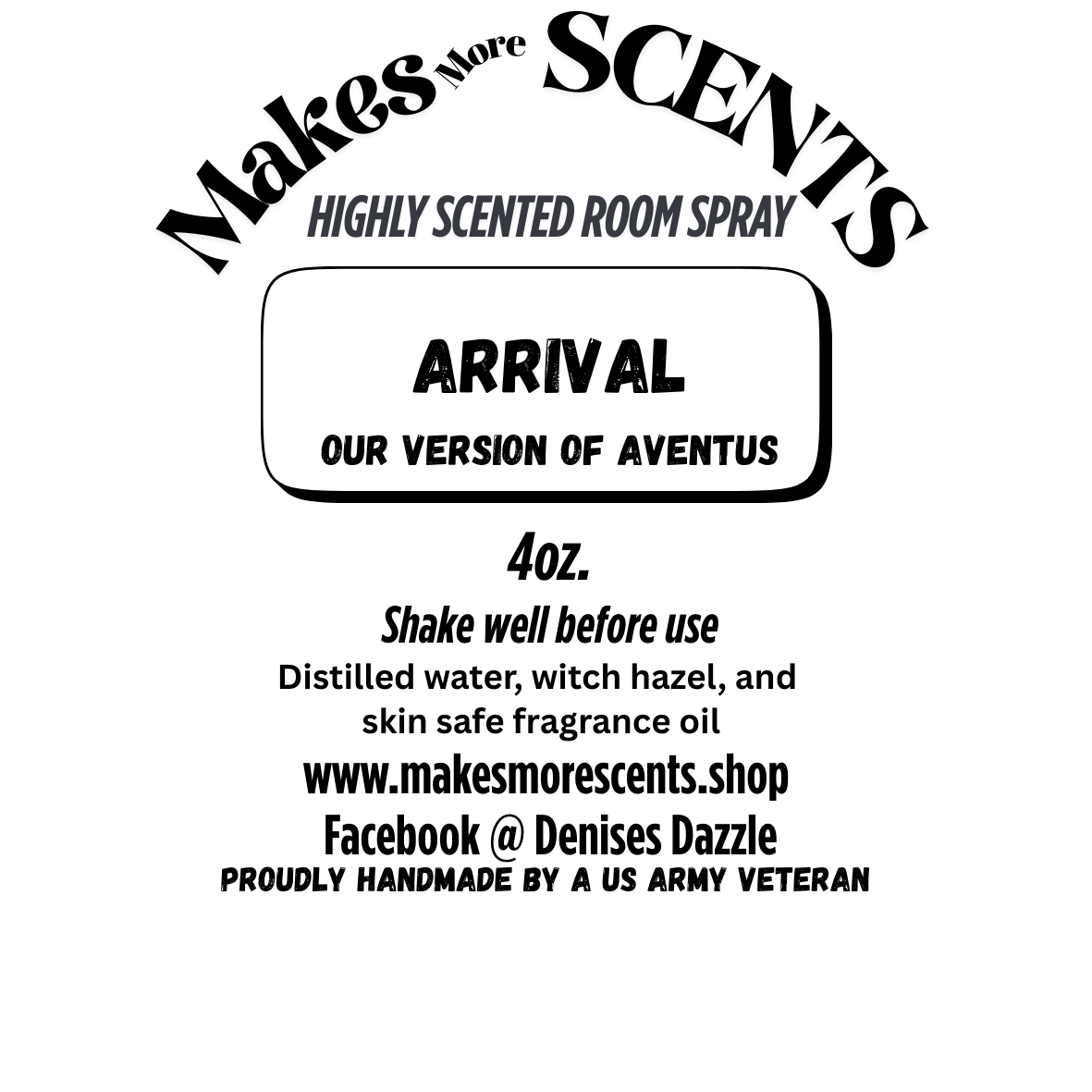 Arrival Highly Scented Room Spray - 4oz