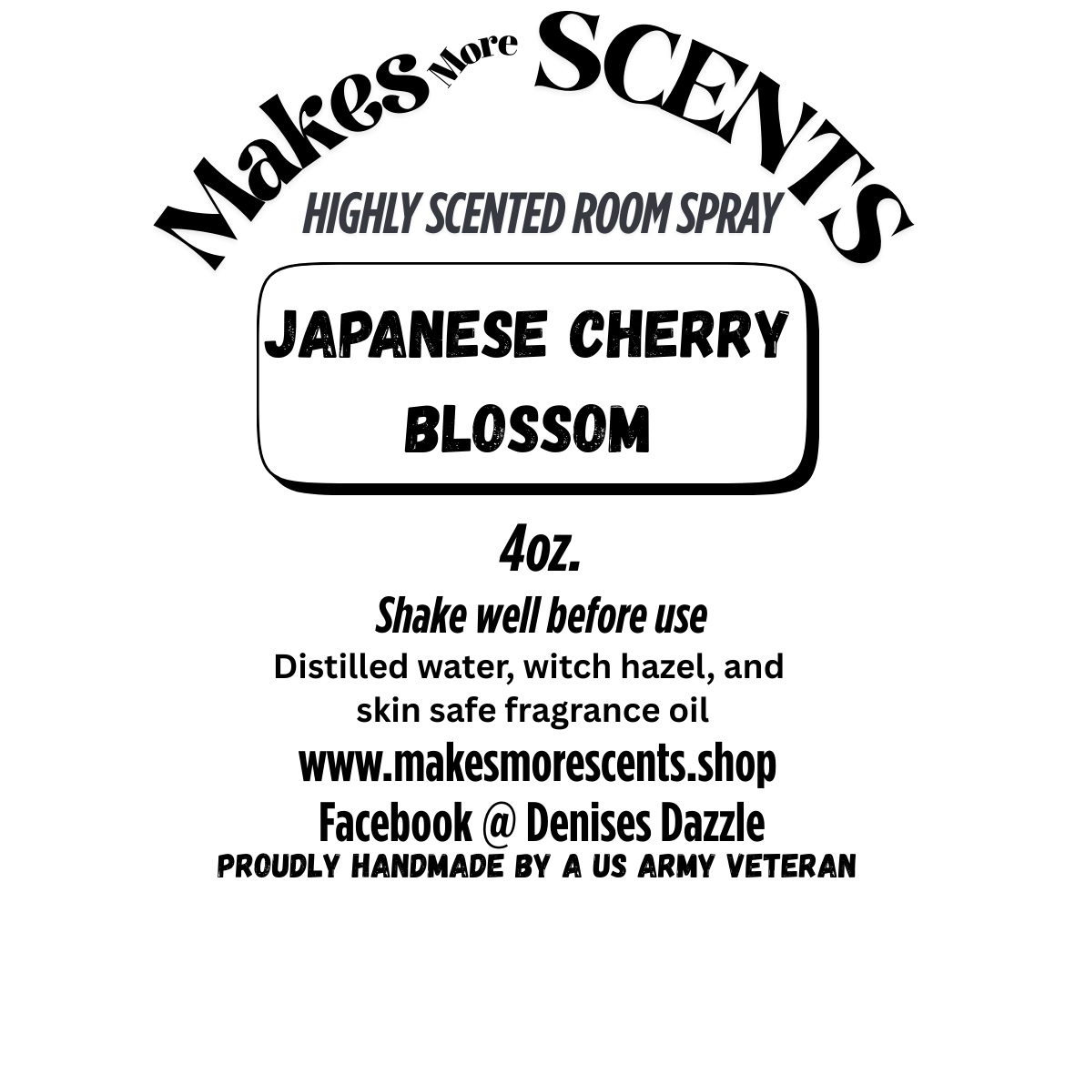 Japanese Cherry Blossom Highly Scented Room Spray - 4oz