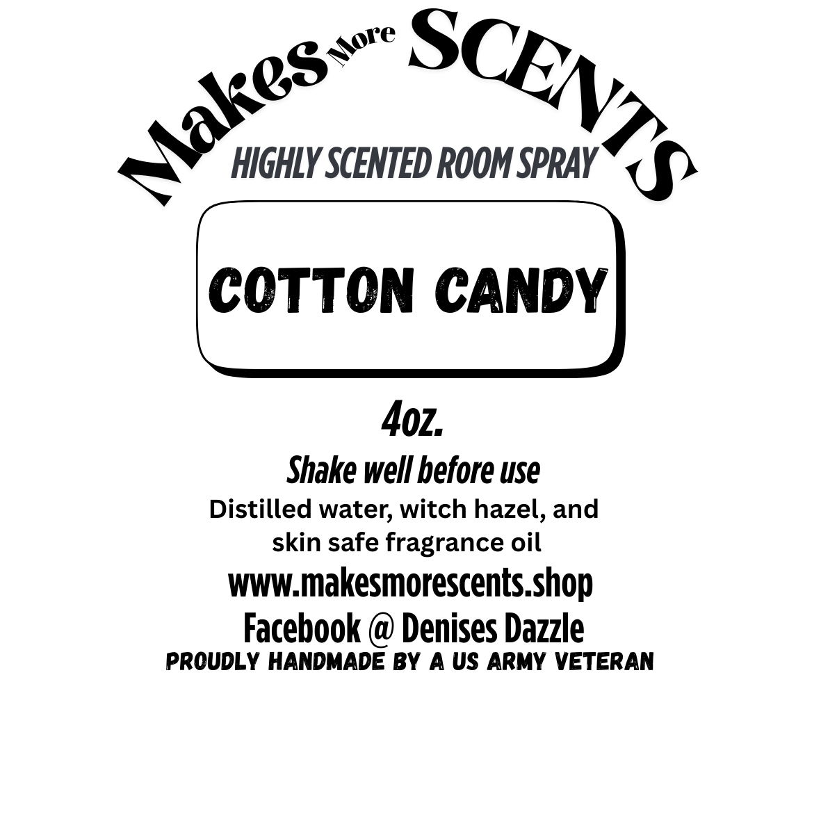 Cotton Candy Highly Scented Room Spray - 4oz