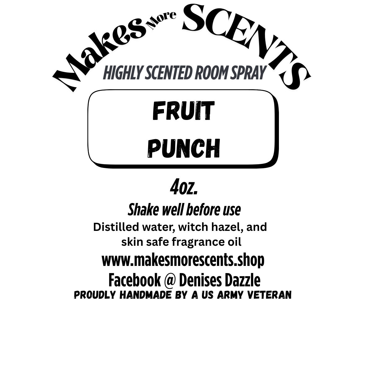 Fruit Punch Highly Scented Room Spray - 4oz