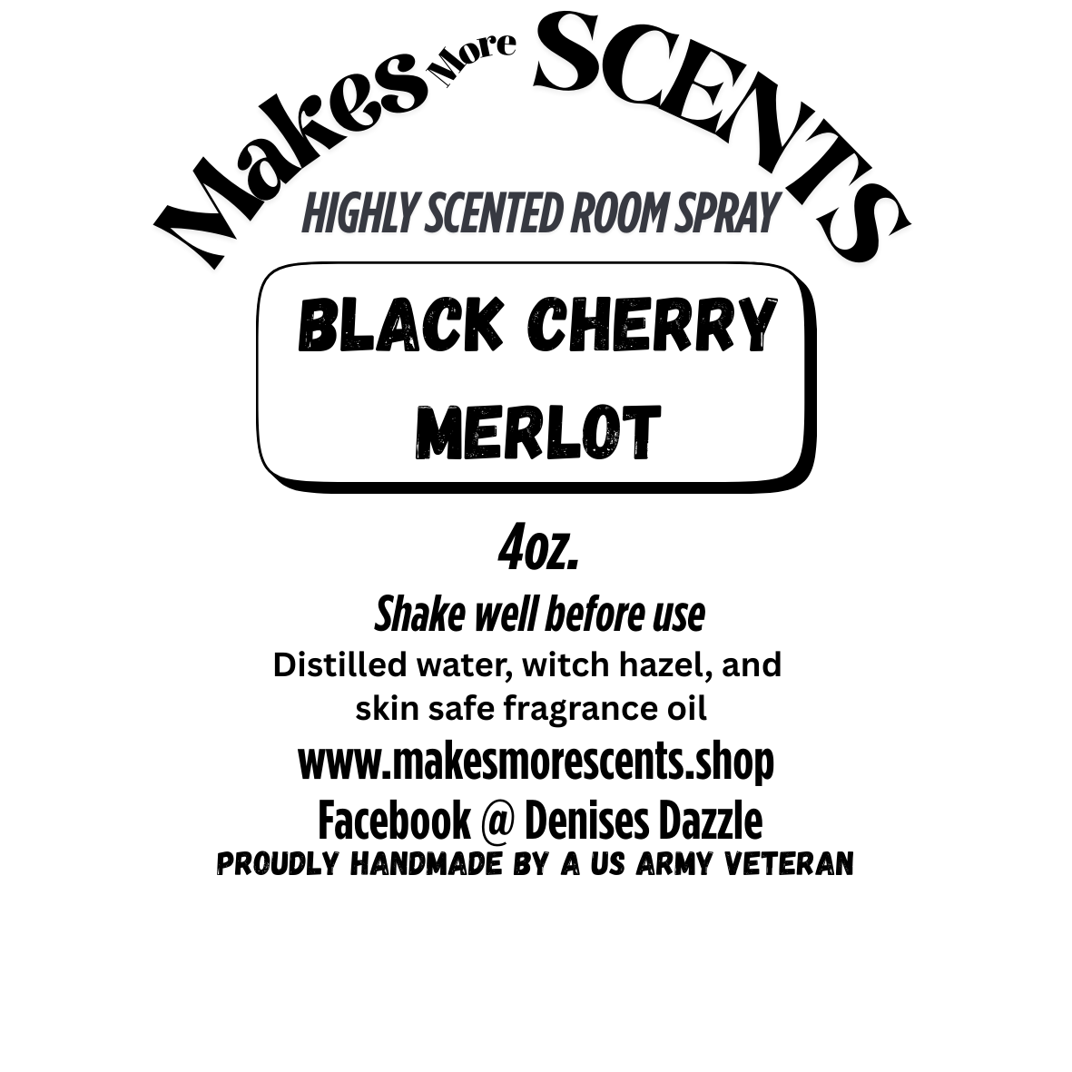 Black Cherry Merlot Highly Scented Room Spray - 4oz