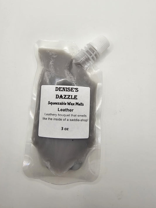 Squeezable Soy Wax Melts - Leather