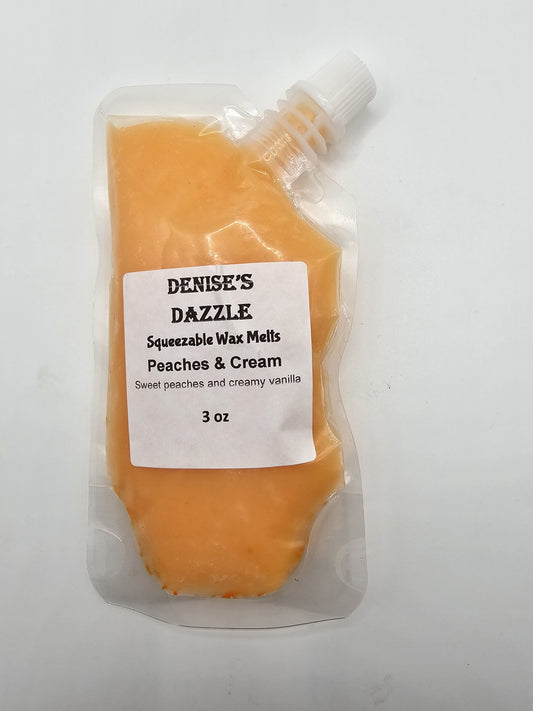 Squeezable Soy Wax Melts - Peaches & Cream