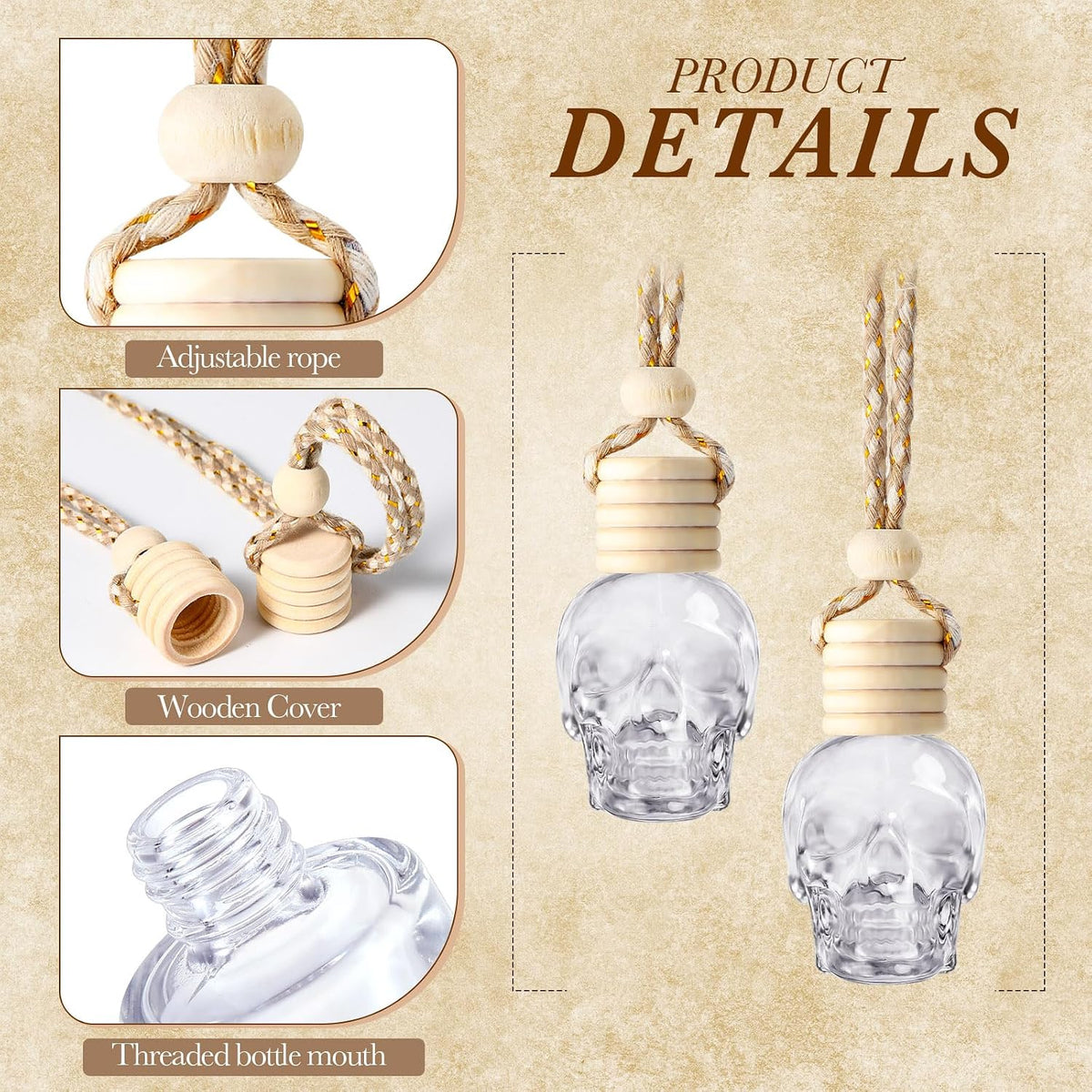 Car Diffuser - Air Freshener Diffuser - Skull Bottle - 10 ml